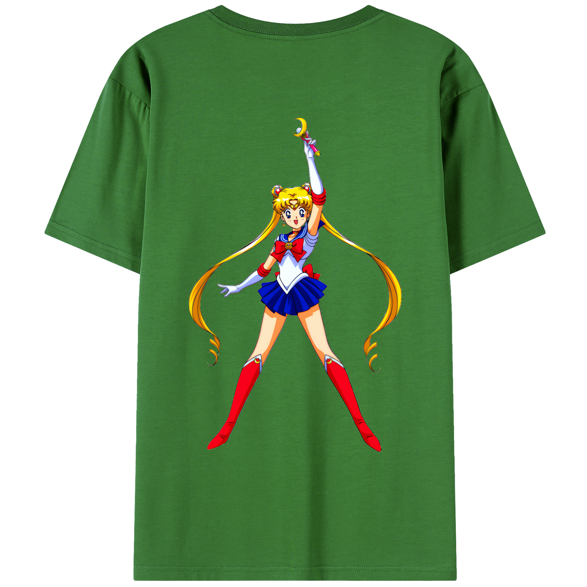 （画像用） 美少女戦士セーラームーン 月野 うさぎ つきの うさぎ Sailor Moon Tsukino Usagi レディース半袖Tシャツ(バックプリント)
